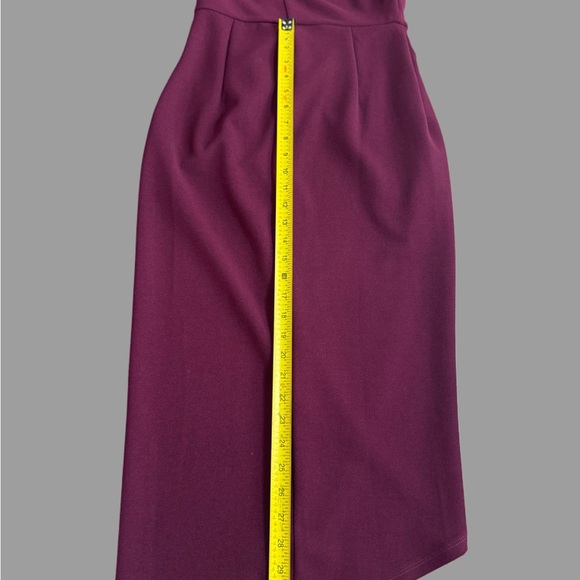 Lulu's One-Shoulder Wine elegant Midi Dress - Picture 6 of 13